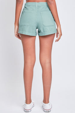 Mid-Rise Cuffed Shorts