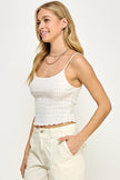 Smocked & Chic Textured Cami