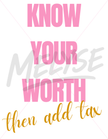 Worth + Tax Top