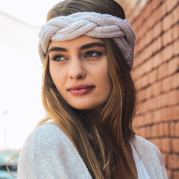 Braid Front Knit Crochet Headband - MELYSE