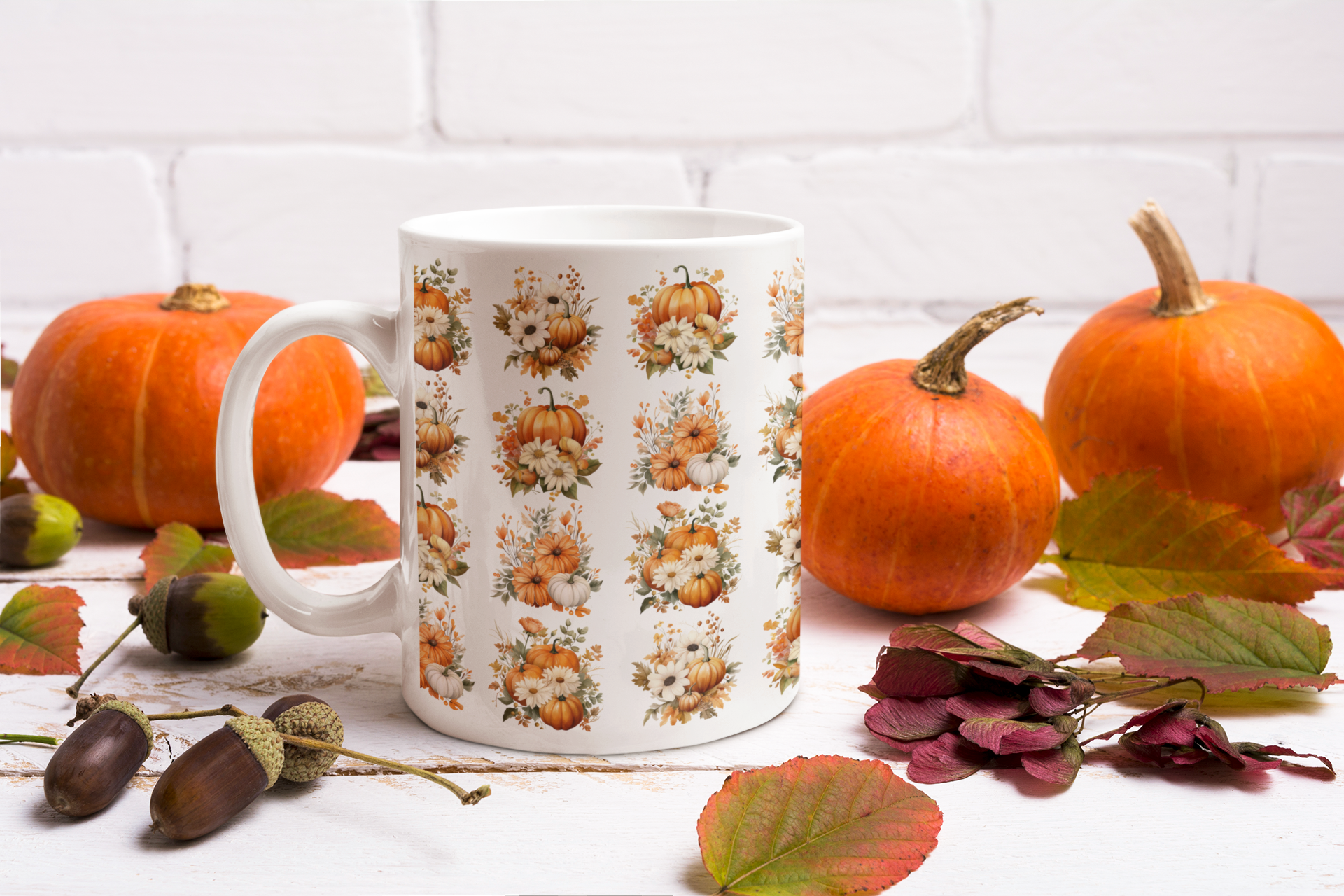 Bright Pumpkins Drinkware