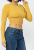 Corset Style Long Sleeve Crop Top
