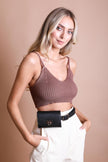 Mini Faux Leather Waist Belt Bag - MELYSE