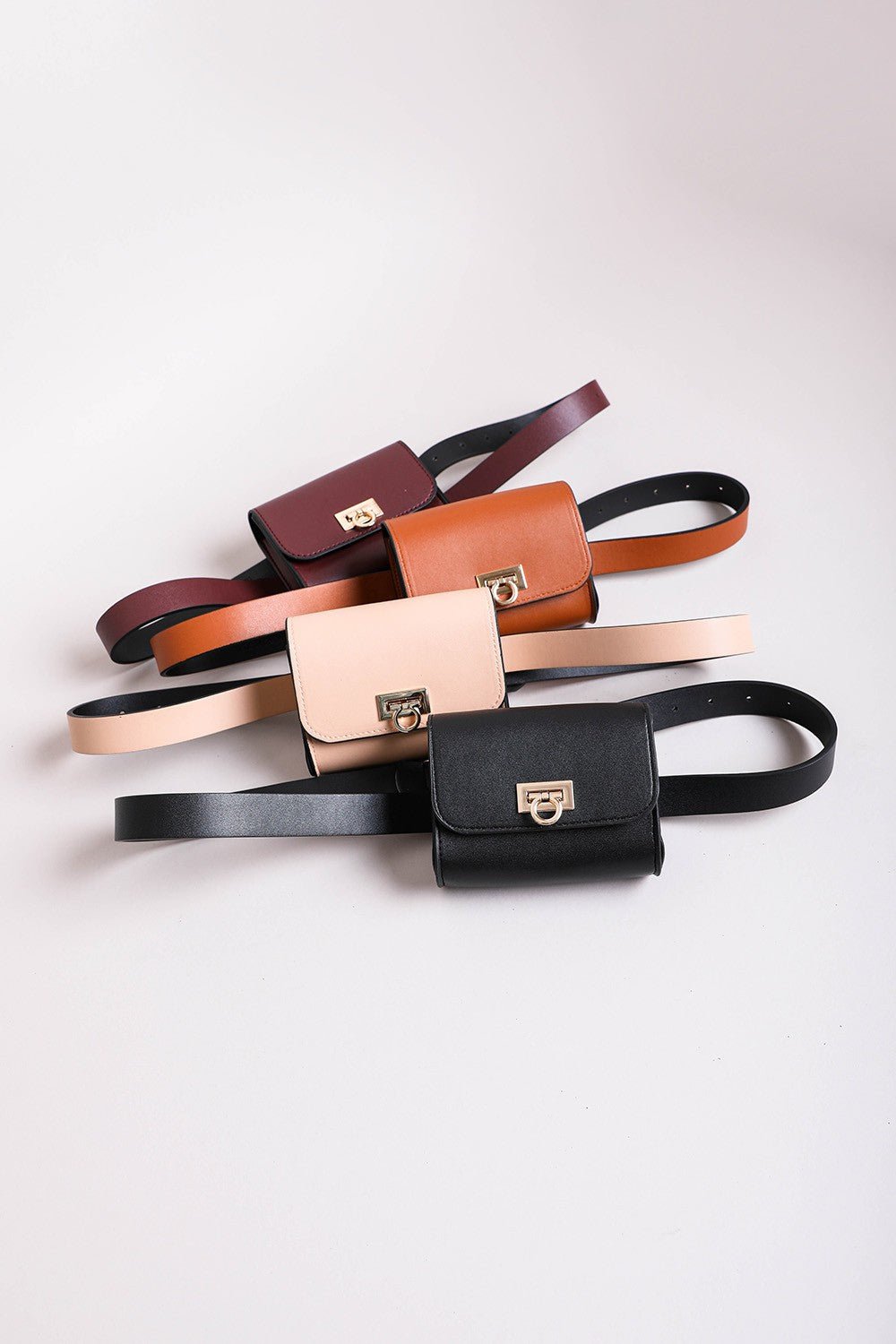 Mini Faux Leather Waist Belt Bag - MELYSE
