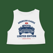 American Classic Cropped Racerback Tank