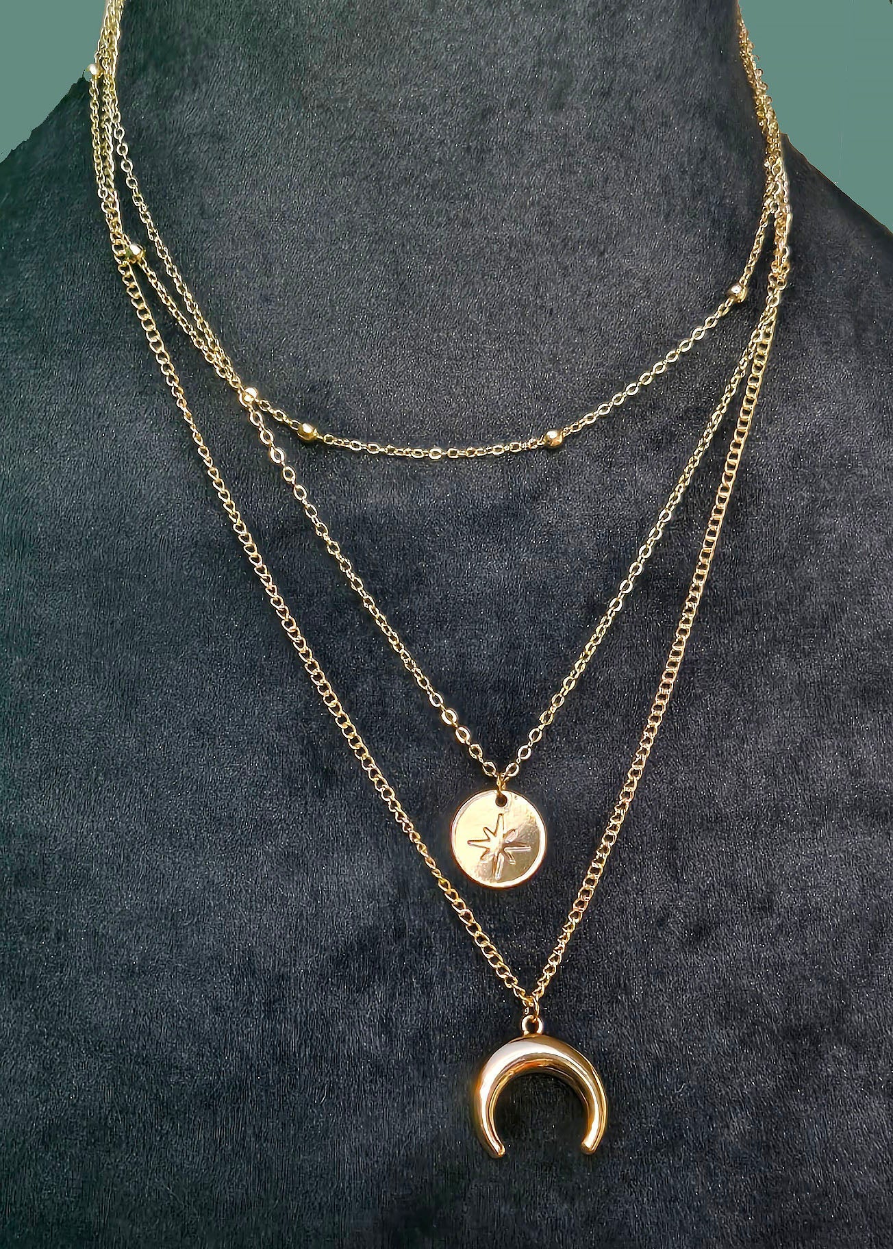 Moon Knight Layered Necklace - MELYSE