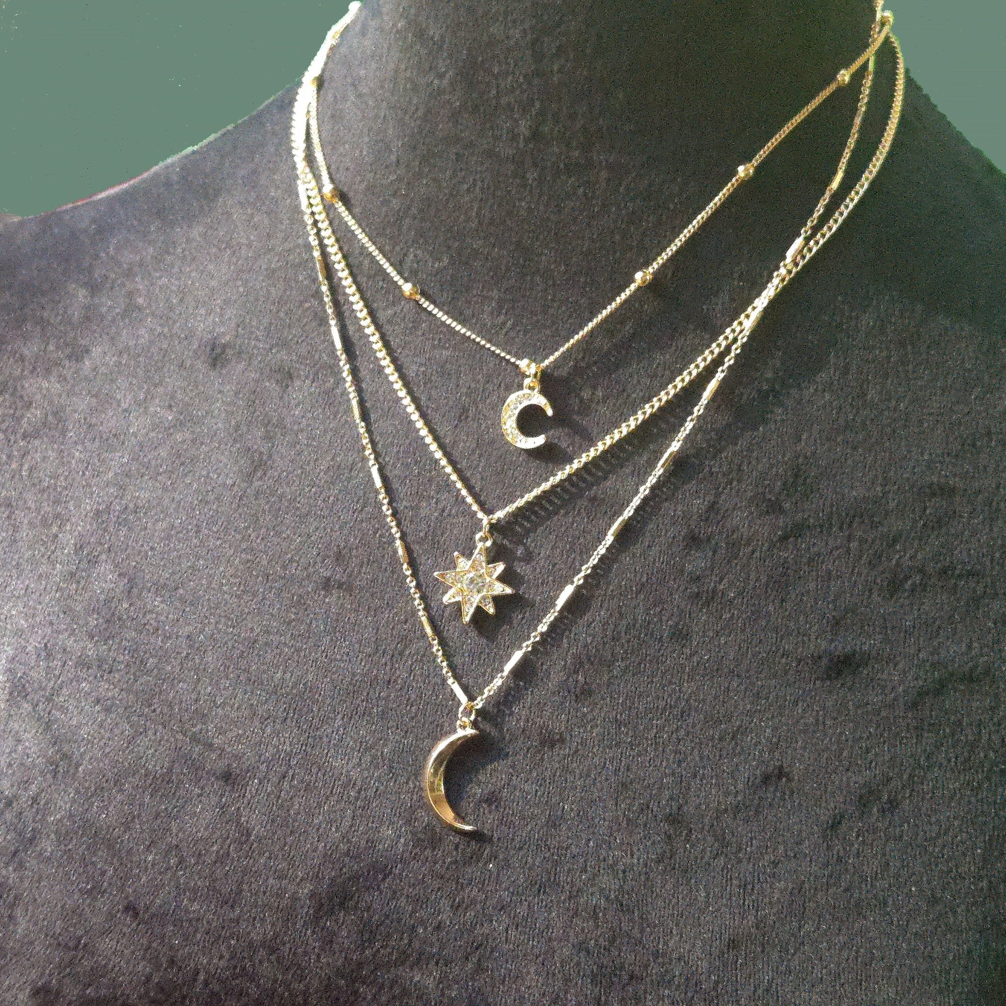 Starry Moonlight Layered Necklace - MELYSE