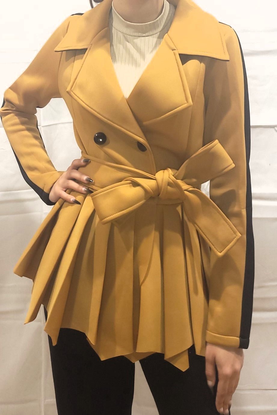 Two-Tone Peplum Jacket – MELYSE