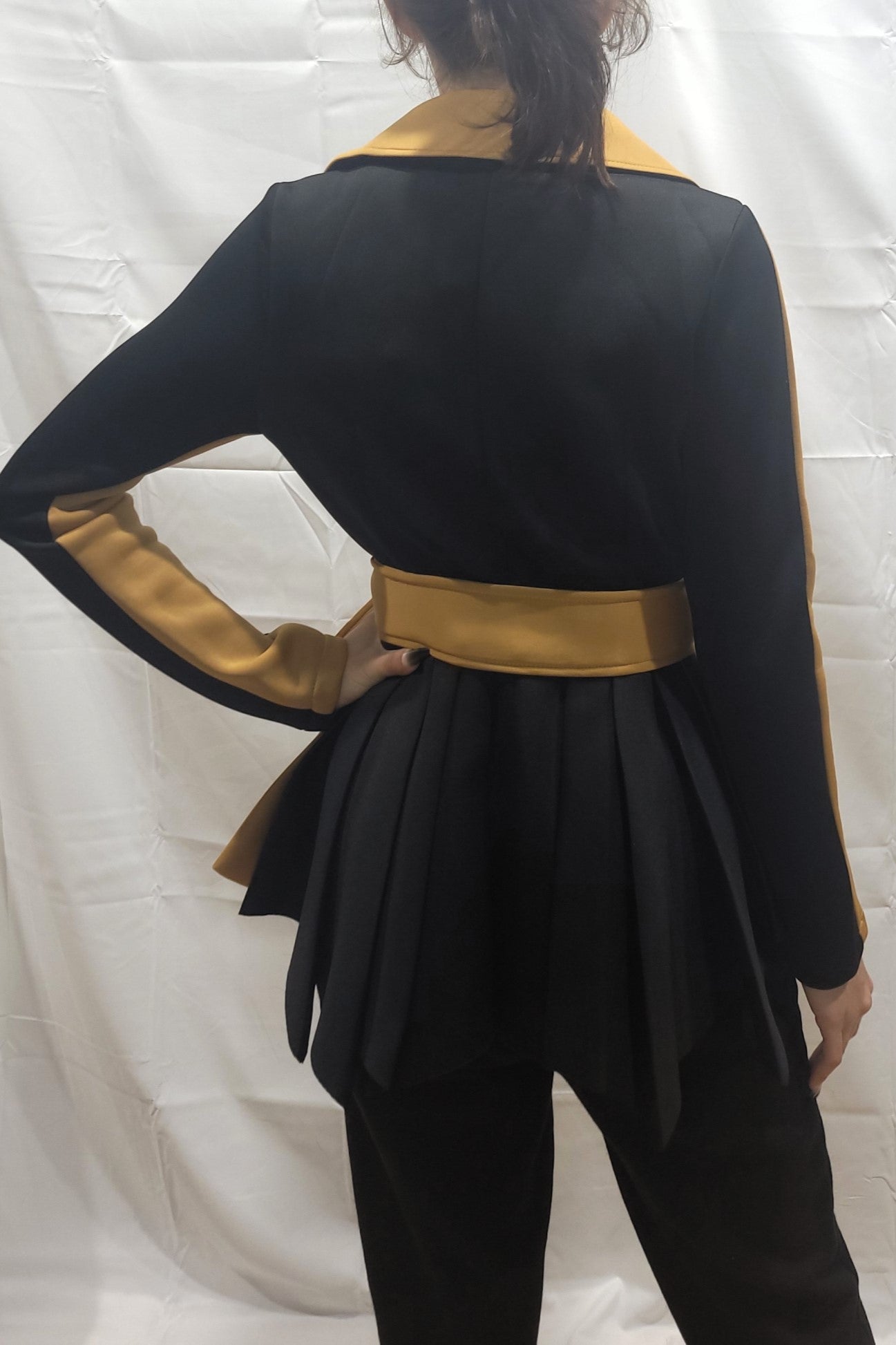 Two - Tone Peplum Jacket - MELYSE