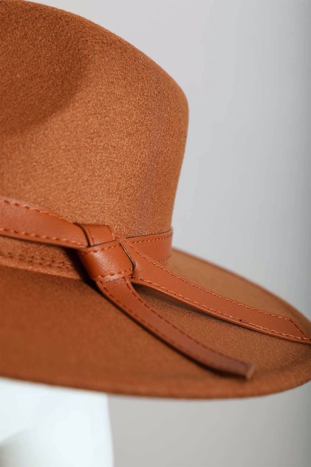 Wide Brim Leather Bolero - MELYSE