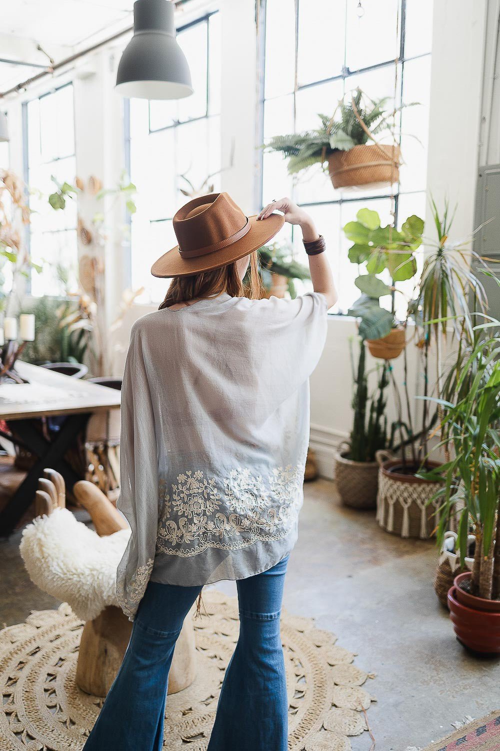 Wide Brim Leather Bolero - MELYSE