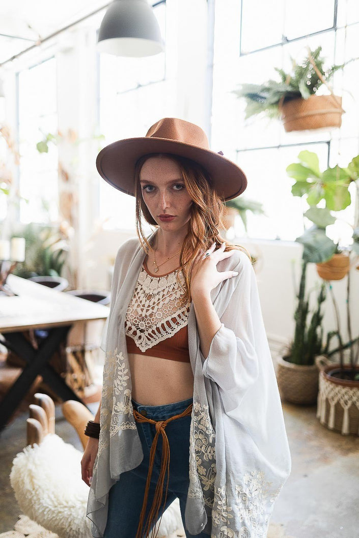 Wide Brim Leather Bolero - MELYSE